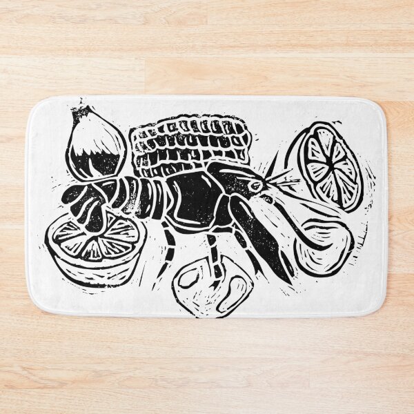 Item preview, crawfish boil linocut designed and sold by WhistlinGirls.