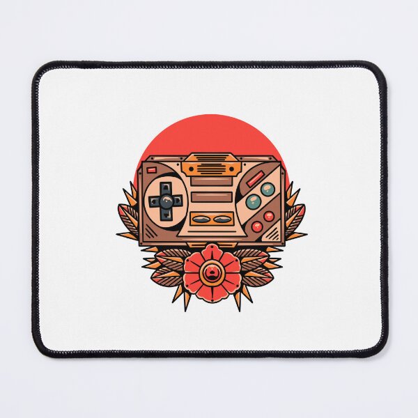 Item preview, Retro Gaming Controller – Japanese tattoo style for gamers and nerds designed and sold by LevelUpDark.