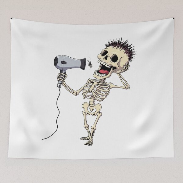 Item preview, Skeleton And Hairdryer designed and sold by SurrealArtSzysz.