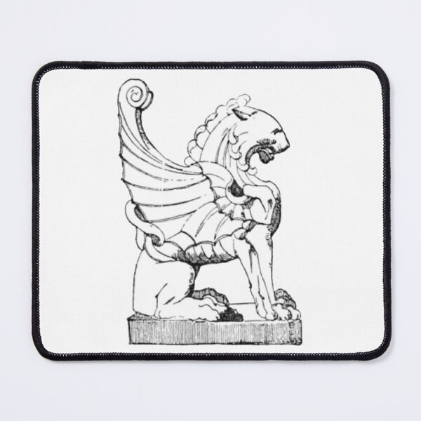 Item preview, Stone Lion Illustration, Winged Lion  designed and sold by HawthorneFlame.