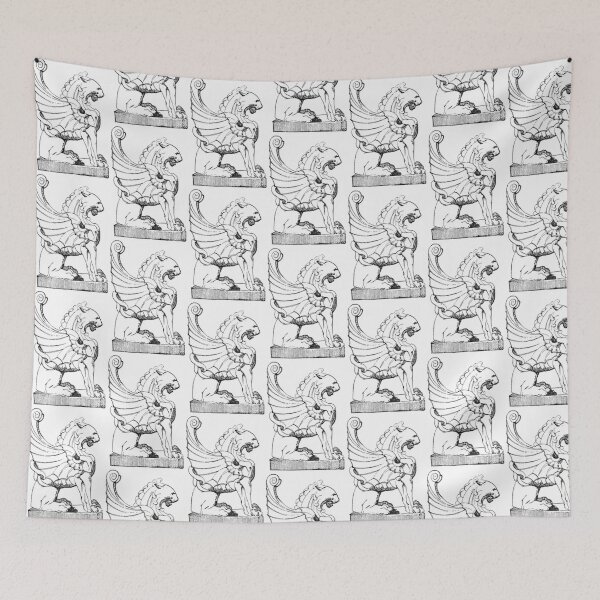 Item preview, Stone Lion Illustration, Winged Lion  designed and sold by HawthorneFlame.