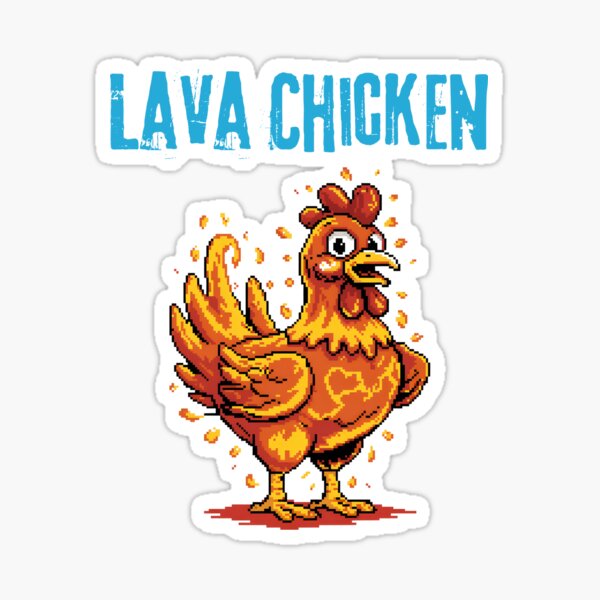 Item preview, Lava Chicken Pixel Art – Modern Molten Lava Bird Illustration designed and sold by SpectrumSaga.