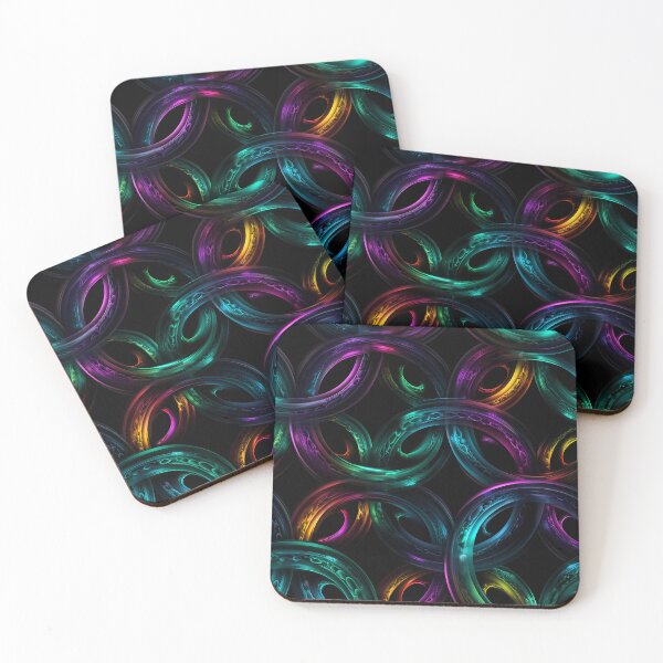 Item preview, Neon Infinity Rings - Futuristic Vortex Abstract Art designed and sold by Skolyak.
