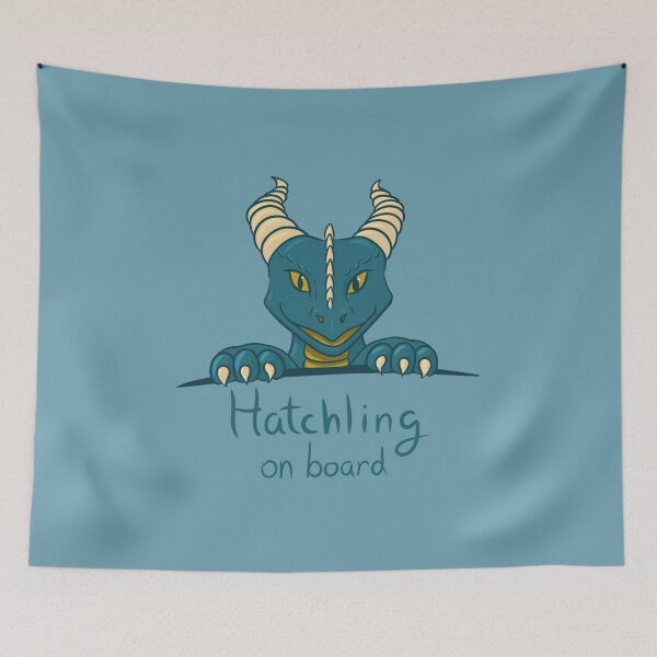 Item preview, Bumper sticker dragon hatchling blue designed and sold by Haleeva.