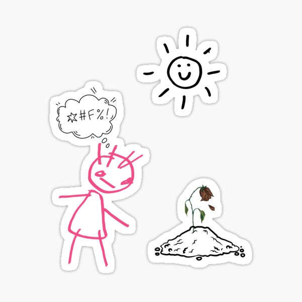 Aperçu de l'œuvre Doodle pas content créée et vendue par Trends Art Creations .