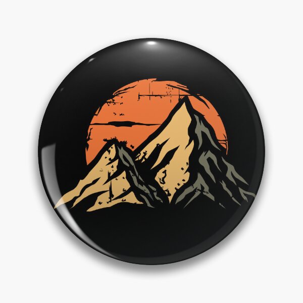Item preview, Mountains in the evening sun - used look outdoor symbol designed and sold by AndreMi.