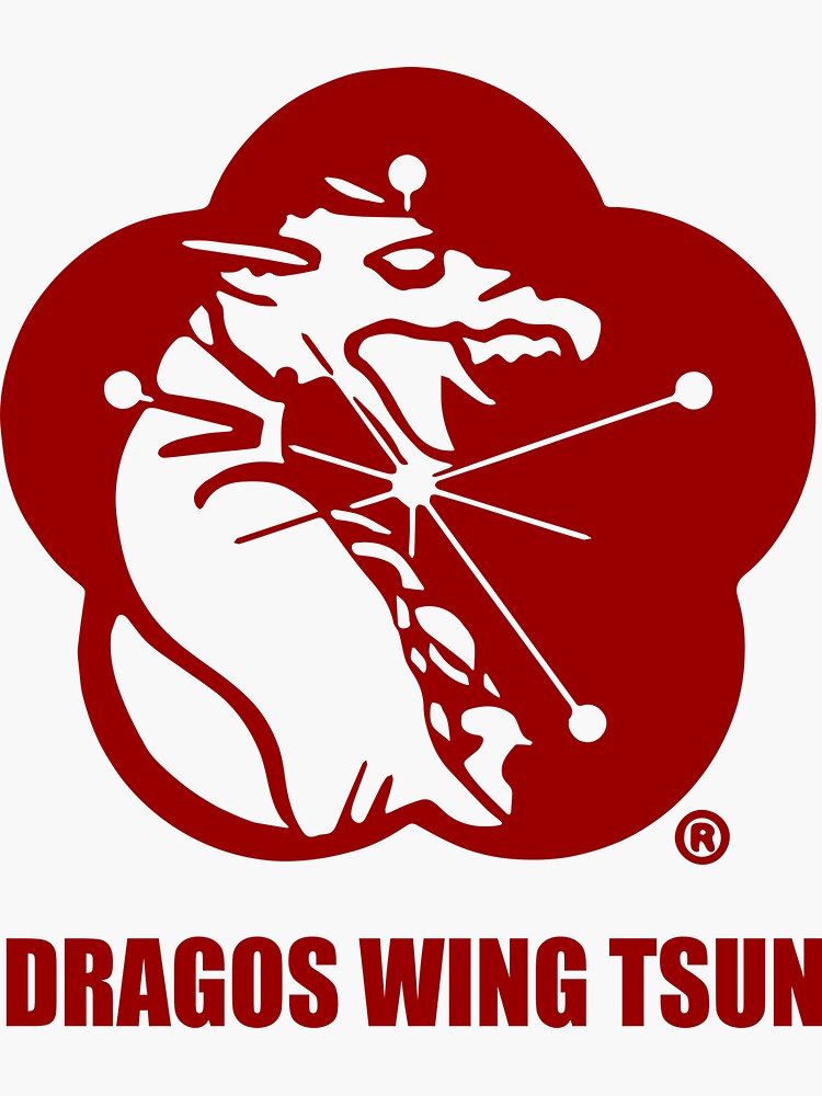 Thumbnail 3 of 3, Sticker, DRAGOS WING TSUN RED LOGO COLLECTION designed and sold by sifumartin.