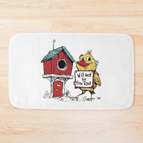 Item preview, Funny Birdhouse Humor Will nest for Free Rent designed and sold by whyitsme.