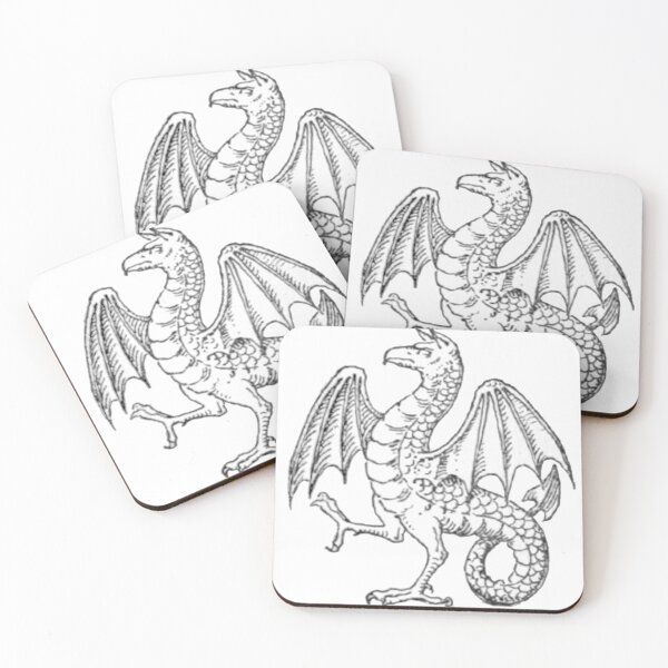 Item preview, Heraldic Dragon, Dragon Illustration, Dragon Coat of Arms designed and sold by HawthorneFlame.