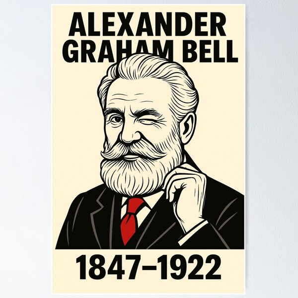 Item preview, Famous Inventor - Alexander Graham Bell - Vector Pop Art  designed and sold by The Thought Emporium.