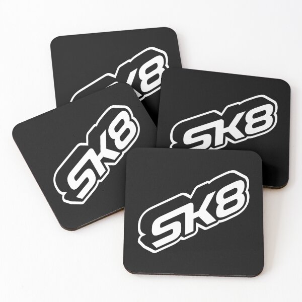 Item preview, SK8 Logo 3D Isometric Right White on Black designed and sold by JohnnyVillas.