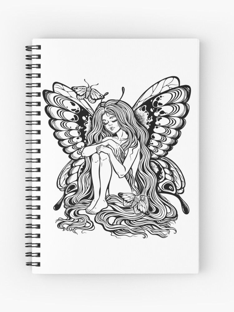 Young girl butterfly with long wavy hair falling to the ground. Nude modest moth. Princess of the forest. Young girl butterfly with long wavy hair falling to the ground. Nude modest moth. Princess of the forest.