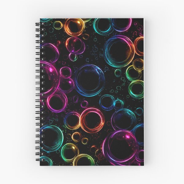 Item preview, Rainbow Neon Bubbles - Cosmic Glow Pattern designed and sold by Skolyak.