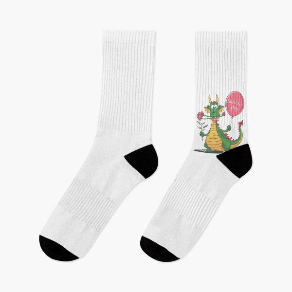 Artikelvorschau, Ein süßer Drache mit Blumen und einem Luftballon zum Muttertag entworfen und verkauft von MagelliShop.