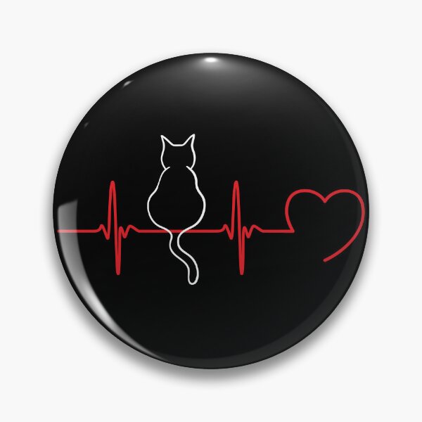 Item preview, Cat Lover Heartbeat – Feline ECG Design   designed and sold by FaeryNuff.