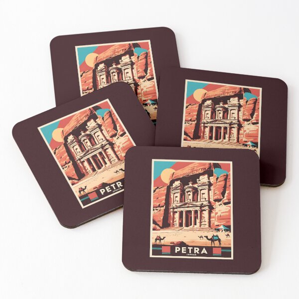 Item preview, A Vintage Travel Art of Petra - Jordan  designed and sold by GoodOldVintage.