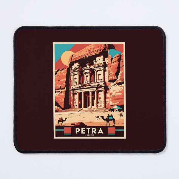 Item preview, A Vintage Travel Art of Petra - Jordan  designed and sold by GoodOldVintage.