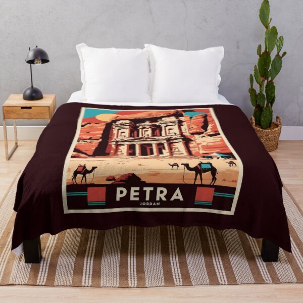 Item preview, A Vintage Travel Art of Petra - Jordan  designed and sold by GoodOldVintage.
