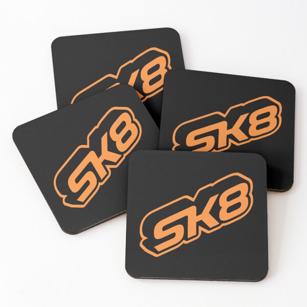 Item preview, SK8 Logo 3D Isometric Orange on Black designed and sold by JohnnyVillas.
