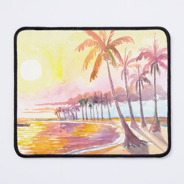 Item preview, Golden Sunset Over Palms and Sea at Dauphin Island Alabama designed and sold by artshop77.