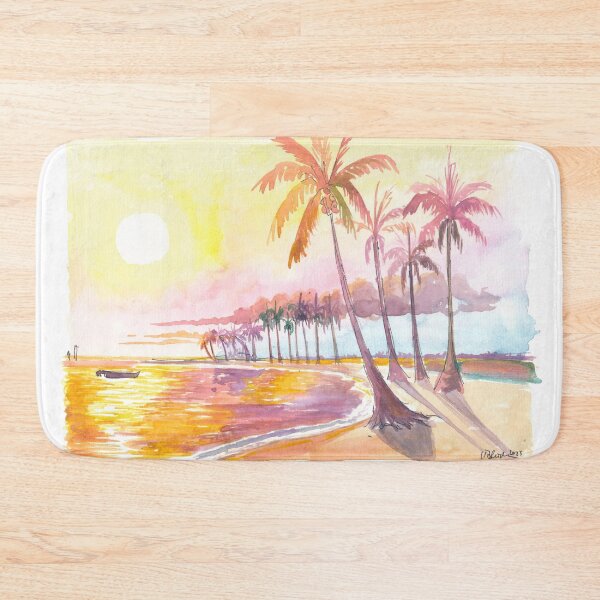 Item preview, Golden Sunset Over Palms and Sea at Dauphin Island Alabama designed and sold by artshop77.