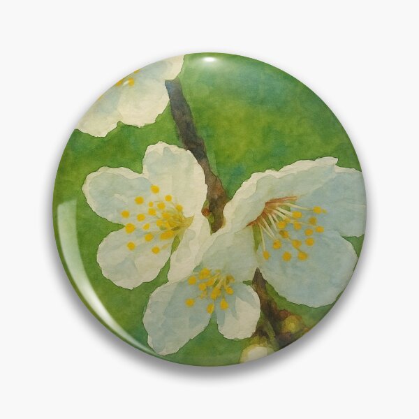 Item preview, White Spring Blossoms - Watercolor Fine Art designed and sold by Pacika.
