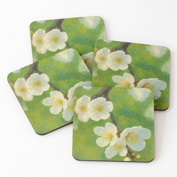 Item preview, White Spring Blossoms - Watercolor Fine Art designed and sold by Pacika.