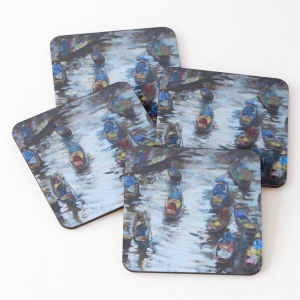Item preview, Thailand Floating Market — Colorful Water Scene by Iuliia Kotenko designed and sold by Kotenko art.