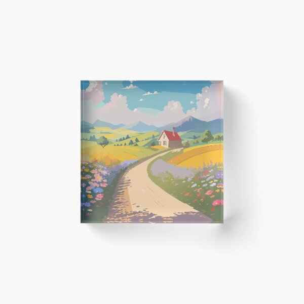 Item preview, Countryside Road – Wildflowers and Sunny Vibes designed and sold by ZeoraStudio.