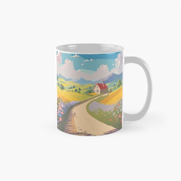 Item preview, Countryside Road – Wildflowers and Sunny Vibes designed and sold by ZeoraStudio.