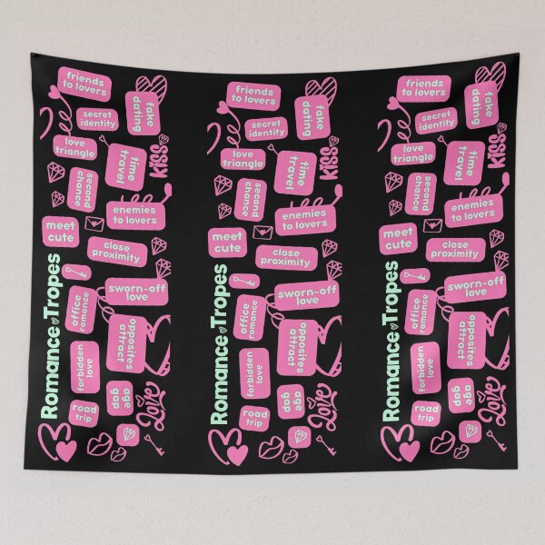 Item preview, Romance Tropes Cutecore Hot Pink Bookmark designed and sold by Renata Illustrata.