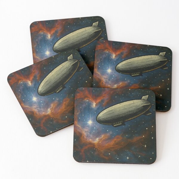 Item preview, Space Blimp Nebula Art Print designed and sold by Steven's Space.