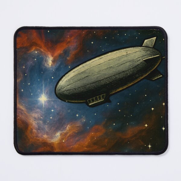 Item preview, Space Blimp Nebula Art Print designed and sold by Steven's Space.