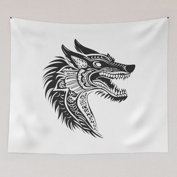 Item preview, Ancient wolf dragon portait designed and sold by photosmatic.
