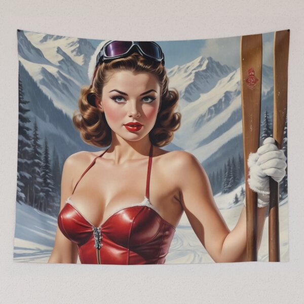 Item preview, Retro Ski Pin Up designed and sold by MissSaylor.