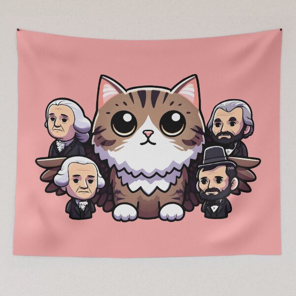 Item preview, Kawaii Cat Presidential Paws Soar designed and sold by JohnnyVillas.