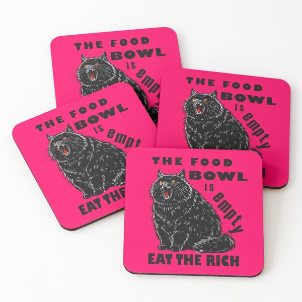 Item preview, Empty Food Bowl Eat The Rich Cat designed and sold by KilkennyCat Art.