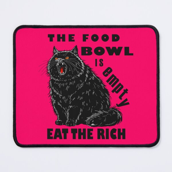 Item preview, Empty Food Bowl Eat The Rich Cat designed and sold by KilkennyCat Art.