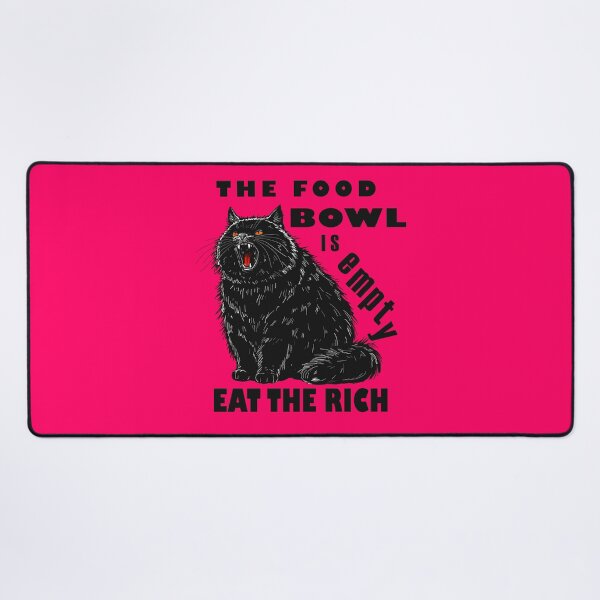 Item preview, Empty Food Bowl Eat The Rich Cat designed and sold by KilkennyCat Art.