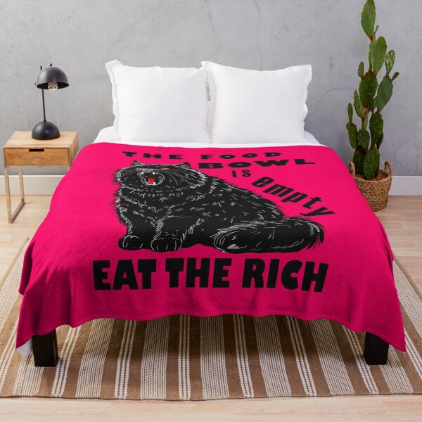 Item preview, Empty Food Bowl Eat The Rich Cat designed and sold by KilkennyCat Art.