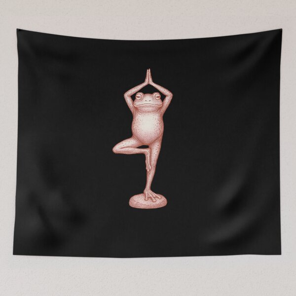 Item preview, Mindful Frog Balance Art – Cute Yoga Illustration designed and sold by ATOTI.