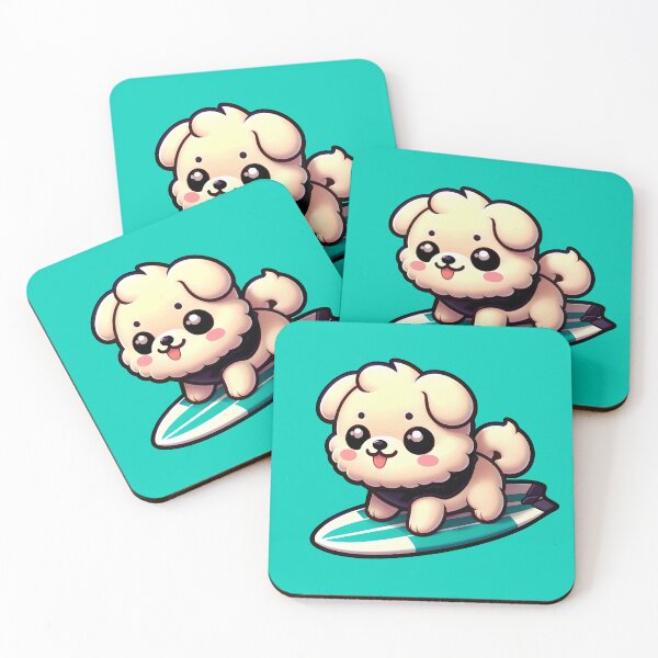 Item preview, Kawaii Surfing Pup Dog designed and sold by JohnnyVillas.
