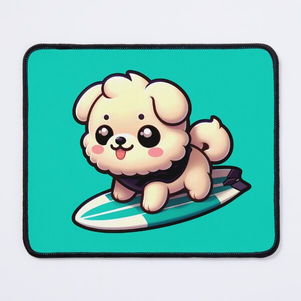 Item preview, Kawaii Surfing Pup Dog designed and sold by JohnnyVillas.