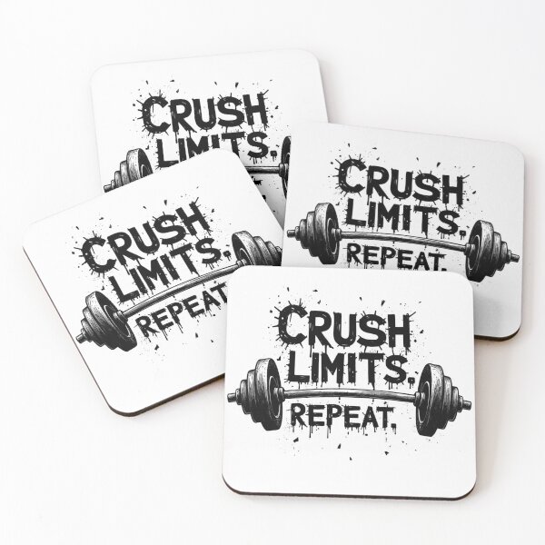 Item preview, Crush Limits. Repeat: The Ultimate Fitness Mantra designed and sold by Digital Artisan.
