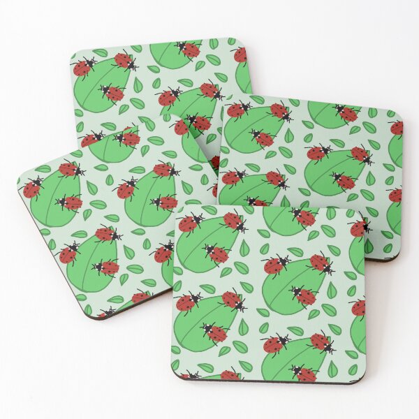 Item preview, Ladybirds and leaves pattern designed and sold by CharliesDoodles.