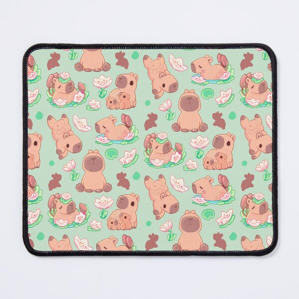 Item preview, Playful Waterlily Capybara Illustration  designed and sold by evybenita.