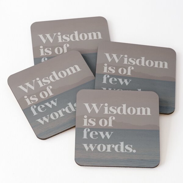 Item preview, Wisdom is of few words Ocean Minimalist Scene designed and sold by Neeshki.