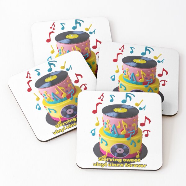 Item preview, Vinyl Cake Sweet Beats Retro Music Dessert Design designed and sold by MythicCotton.