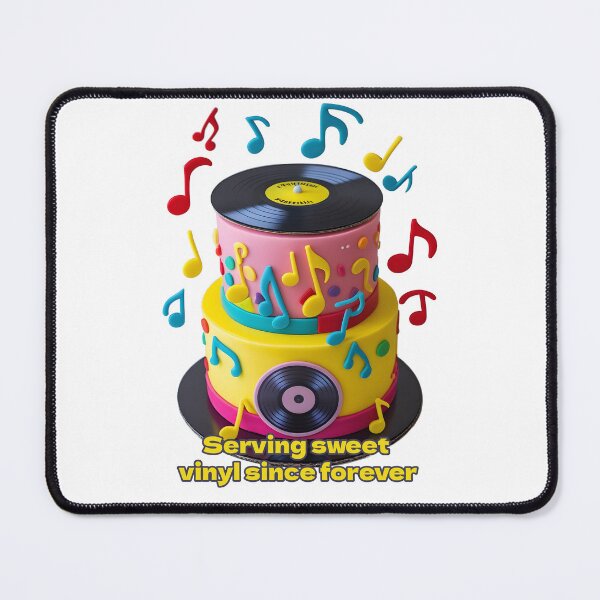 Item preview, Vinyl Cake Sweet Beats Retro Music Dessert Design designed and sold by MythicCotton.