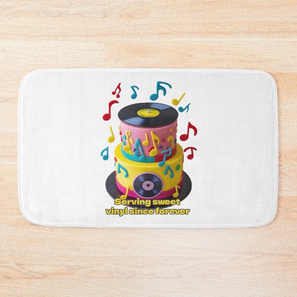 Item preview, Vinyl Cake Sweet Beats Retro Music Dessert Design designed and sold by MythicCotton.